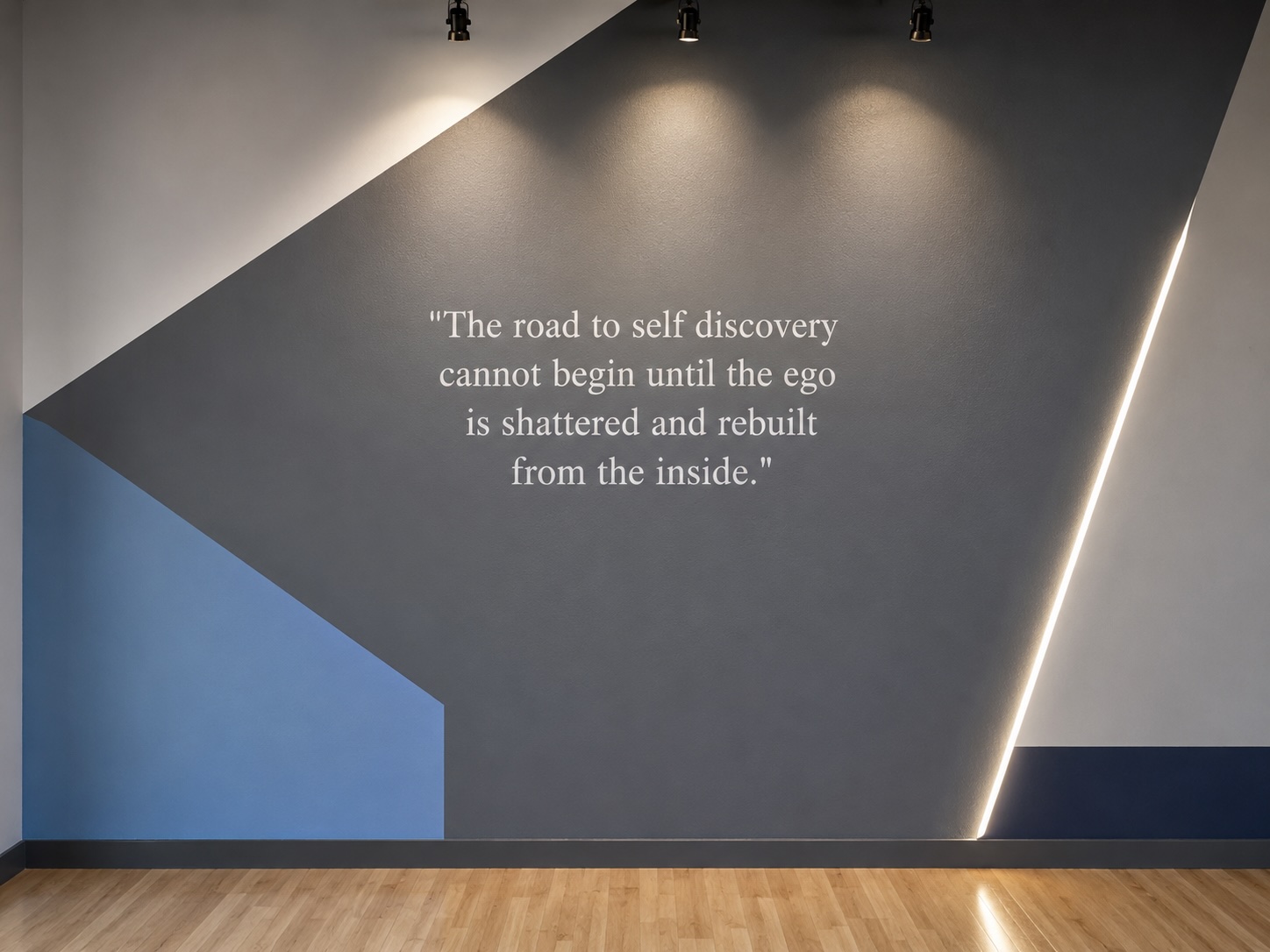 Studio quote wall — The road to self discovery