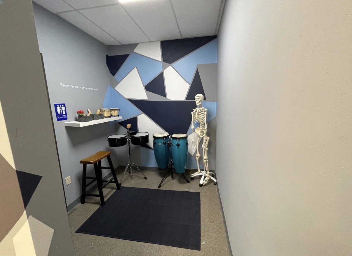 Private practice and percussion room
